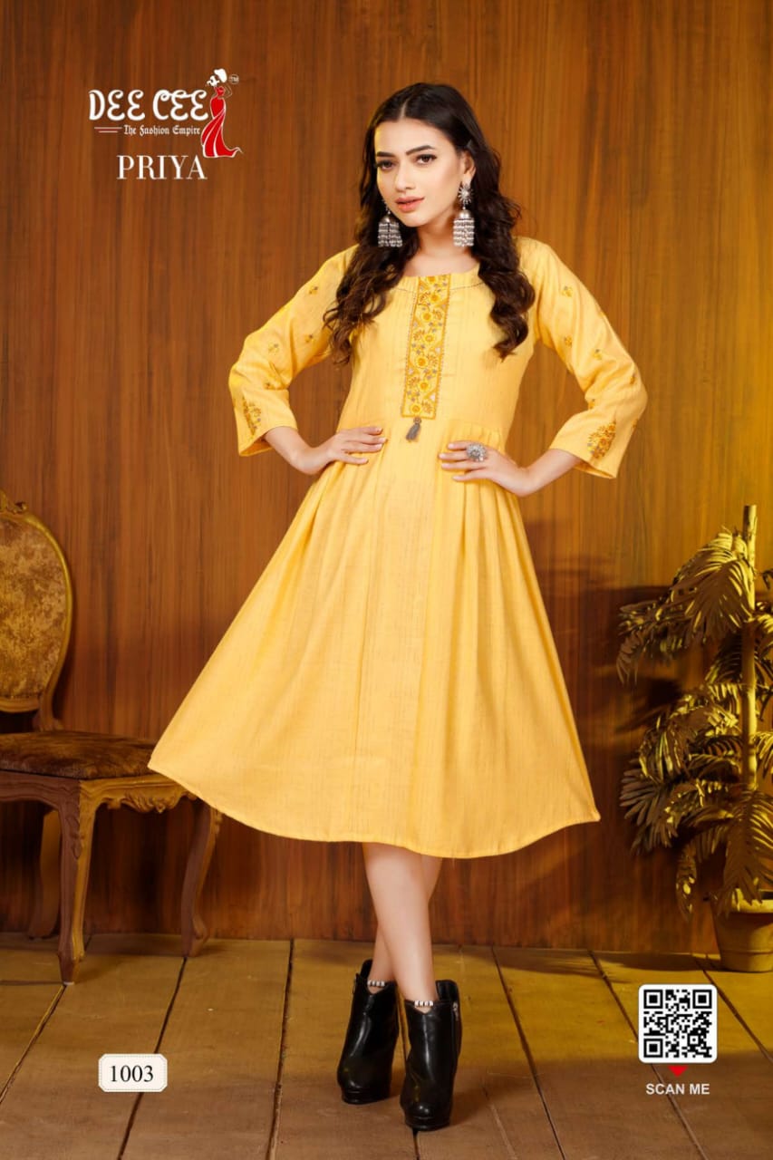 Priya By Dee Cee Rayon Anarkali Kurtis Wholesale Clothing Suppliers In India